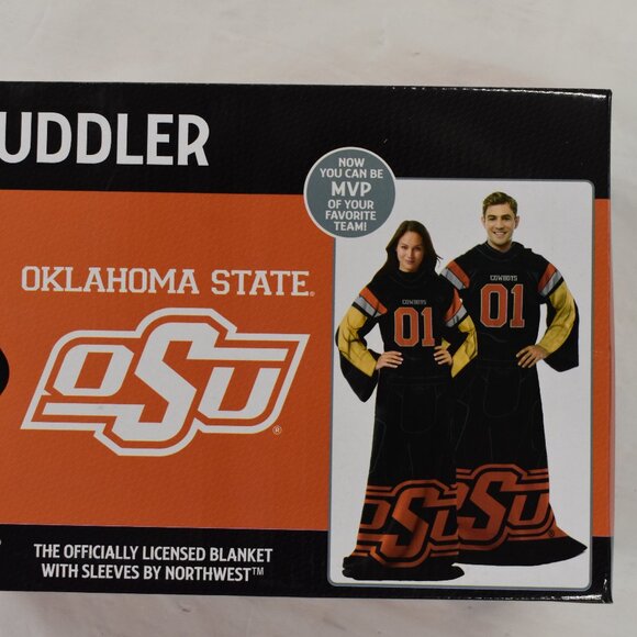 Northwest NCAA Adult OSU Oklahoma State Cowboys Huddler Blanket W/ Sleeves New - Picture 1 of 5